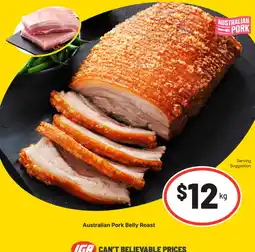 IGA Australian Pork Belly Roast offer