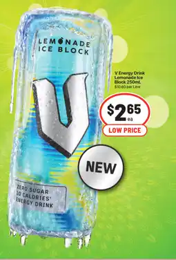 IGA V Energy Drink Lemonade Ice Block offer