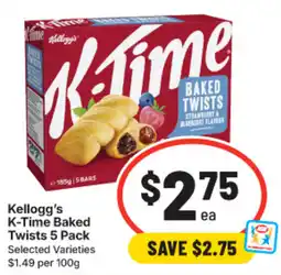 IGA Kellogg's K-Time Baked Twists offer