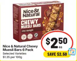 IGA Nice & Natural Chewy Muesli Bars offer