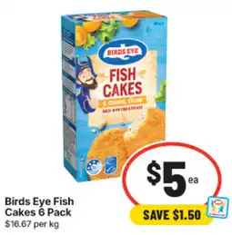 IGA Birds Eye Fish Cakes offer