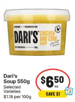 IGA Dari's Soup offer