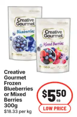 IGA Creative Gourmet Frozen Blueberries or Mixed Berries offer