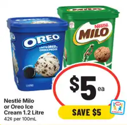 IGA Nestlé Milo or Oreo Ice Cream offer