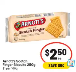 IGA Arnott's Scotch Finger Biscuits offer