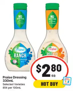IGA Praise Dressing offer