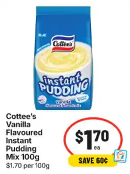 IGA Cottee's Vanilla Flavoured Instant Pudding Mix offer