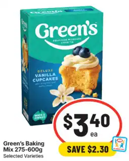 IGA Green's Baking Mix offer
