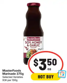 IGA MasterFoods Marinade offer