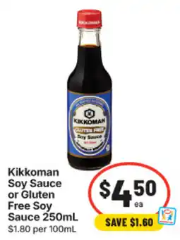 IGA Kikkoman Soy Sauce or Gluten Free Soy Sauce offer