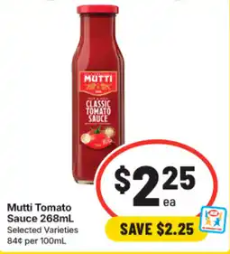 IGA Mutti Tomato Sauce offer