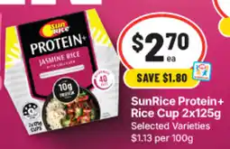 IGA SunRice Protein+ Rice Cup offer