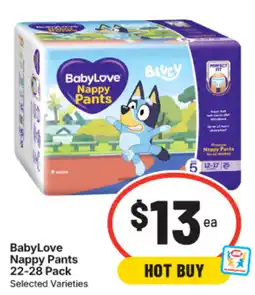 IGA BabyLove Nappy Pants offer
