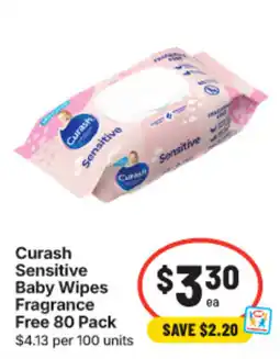 IGA Curash Sensitive Baby Wipes Fragrance Free offer