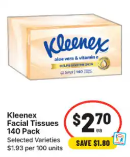 IGA Kleenex Facial Tissues offer