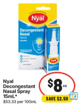IGA Nyal Decongestant Nasal Spray offer