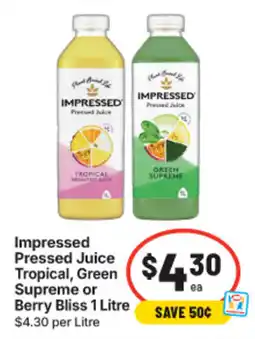 IGA Impressed Pressed Juice offer