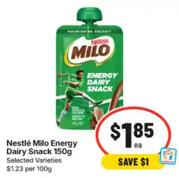 IGA Nestlé Milo Energy Dairy Snack offer