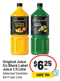 IGA Original Juice Co Black Label Juice offer