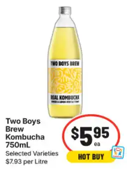 IGA Two Boys Brew Kombucha offer