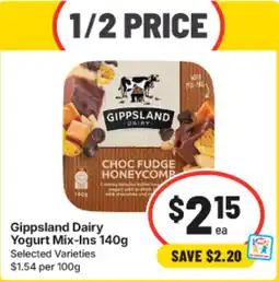 IGA Gippsland Dairy Yogurt Mix-Ins offer