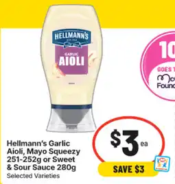 IGA Hellmann's Garlic Aioli offer