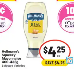 IGA Hellmann's Squeezzy Mayonnaise offer