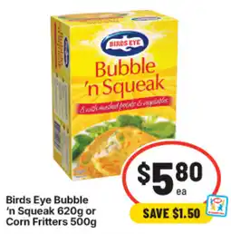 IGA Birds Eye Bubble 'n Squeak offer