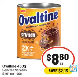 IGA Ovaltine crunch choc malt offer