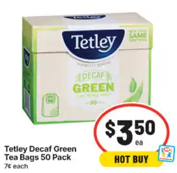 IGA Tetley Decaf Green Tea Bags offer