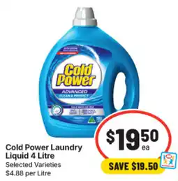 IGA Cold Power Laundry Liquid offer