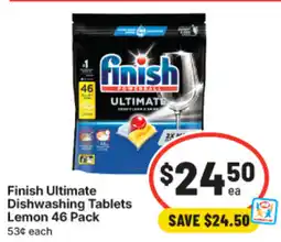 IGA Finish Ultimate Dishwashing Tablets Lemon offer