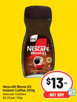 IGA Nescafe Blend 43 Instant Coffee offer