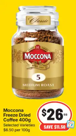 IGA Moccona Freeze Dried Coffee offer