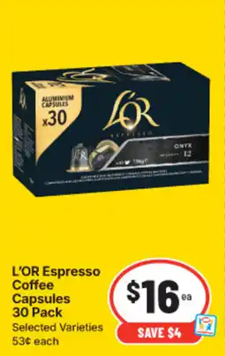 IGA L'OR Espresso Coffee Capsules offer