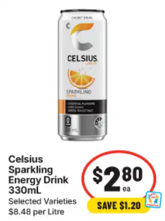 IGA Celsius Sparkling Energy Drink offer