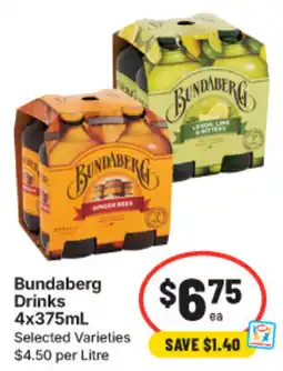 IGA Bundaberg Drinks Selected Varieties offer