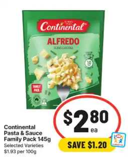 IGA Continental Pasta & Sauce Family Pack offer