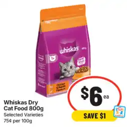 IGA Whiskas Dry Cat Food offer