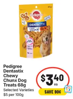 IGA Pedigree Dentastix Chewy Chunx Dog Treats offer