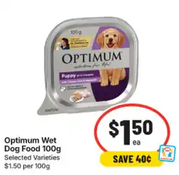 IGA Optimum Wet Dog Food offer