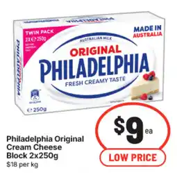 IGA Philadelphia Original Cream Cheese Block offer