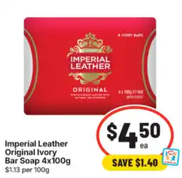 IGA Imperial Leather Original Ivory Bar Soap offer
