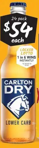 Cellarbrations Carlton dry lower carb offer