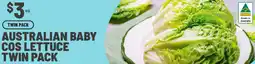 IGA Australian baby cos lettuce twin pack offer