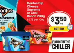 IGA Doritos Dip Cheese Supreme or Cool Ranch offer