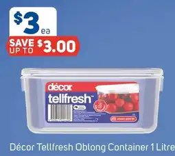 Foodland Décor Tellfresh Oblong Container offer