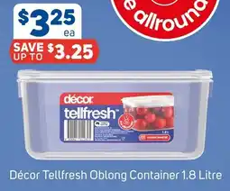 Foodland Décor Tellfresh Oblong Container offer