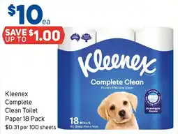 Foodland Kleenex Complete Clean Toilet Paper offer