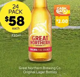 Foodland Great Northern Brewing Co. Original Lager Bottles offer